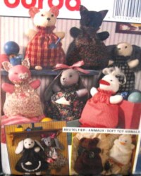 4235 SOFT TOY 22-13'' ANIMAL LAUNDRY/  HOT WATER BTL BAGS PATTERN
